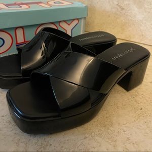 Jeffrey Campbell Bubblegum Block Heels in Black